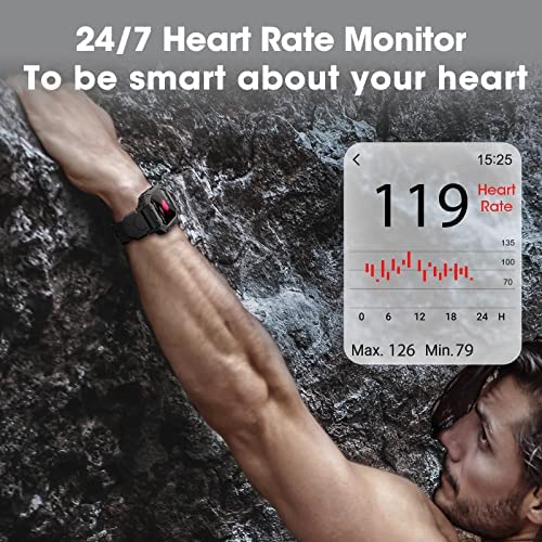 51fPqVhJ9gL. AC  - Military Smart Watches for Men, 2023 Newest 1.71'' Smartwatch for Android Phones and iPhone Compatible, 5ATM Fitness Tracker with Heart Rate, Blood Oxygen Monitor, Pedometer, Tactical Watch Black