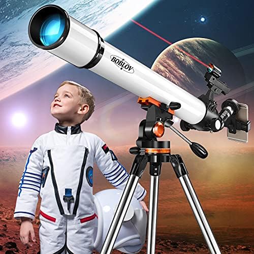 51rwj7r+sPL. AC  - BOBLOV Astronomical Telescope for Adult/Kids,210X Magnification, 700mmFocal Length,70mm Aperture Glass Coating Astronomical Refractor Telescope with Adjustable Stainless Steel Tripod