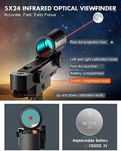 51sm1JkyVIL. AC  - BOBLOV Astronomical Telescope for Adult/Kids,210X Magnification, 700mmFocal Length,70mm Aperture Glass Coating Astronomical Refractor Telescope with Adjustable Stainless Steel Tripod