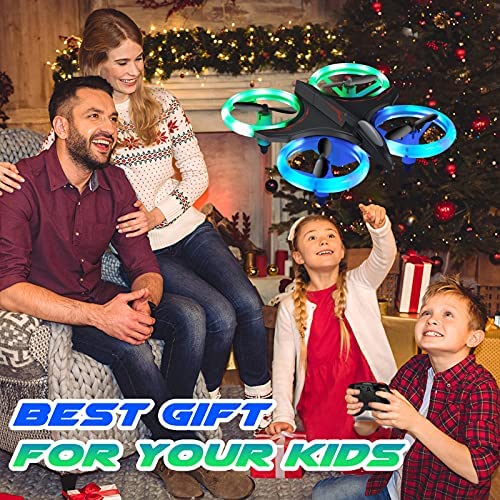 61TCHLjhYzL. AC  - Mini Drone for Kids, RC Drone Quadcopter with LED Lights, Altitude Hold, Headless Mode, 3D Flip, Great Gift Toy for Boys and Girls-Black