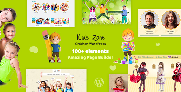 Kids zone new.  large preview - Kids Zone - Children WordPress Theme