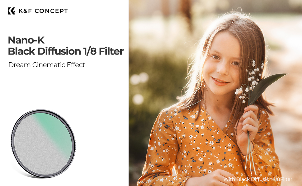 c875489e 87d2 4e57 8c98 6f5d0a34af34.  CR0,0,970,600 PT0 SX970 V1    - K&F Concept 82mm Black Diffusion 1/8 Filter, Mist Dreamy Cinematic Effec Filter for Video/Vlog/Portrait Photography K-Series