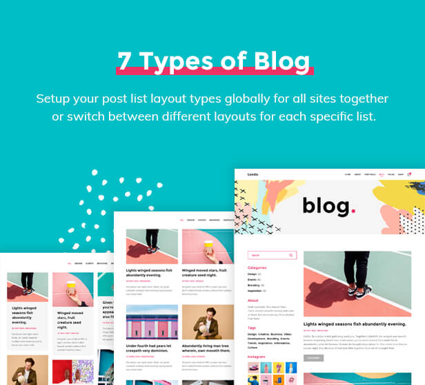 description 07 - Leedo – Modern, Colorful & Creative Portfolio WordPress Theme