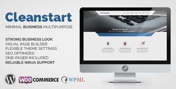 preview.  large preview - Corporate Business WordPress Theme - Cleanstart