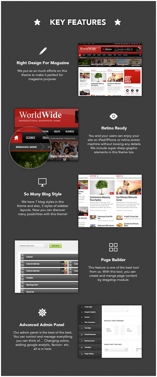 screen 1 - World Wide - Responsive Magazine WP Theme