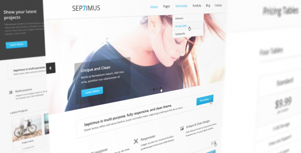 00 septimus preview.  large preview - Septimus Responsive Site Template