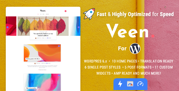 01 veen.  large preview - Veen - Minimal Lightweight AMP Blog for WordPress