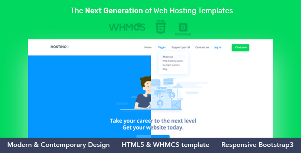 01 Preview.  large preview - Hostino WHMCS Web Hosting Template