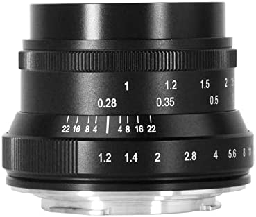 7artisans 35mm f1.2 Mark II APS-C Larger Aperture Prime Lens Compatiable for Canon Eos-M1 Eos-M2 Eos-M3 M5 M6 M10 M50 (New Version)