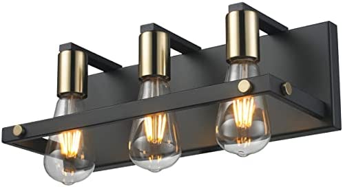 31fCnwCrcEL. AC  - Hamilyeah 3 Light Bathroom Vanity Light Fixture, Black and Gold Wall Lighting Over Mirror, Industrial Vintage Vanity Lights for Powder Room, Kitchen, Basement, Fireplace, UL Listed