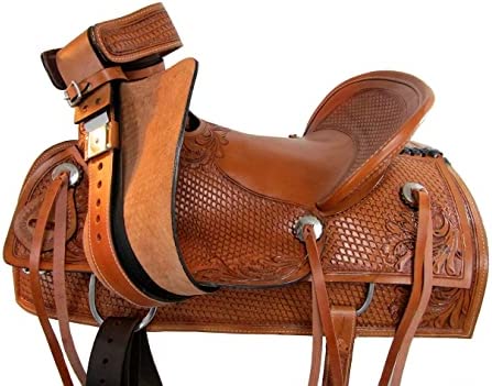 419eAvwanhL. AC  - Rodeo Western Roping Ranch Premium Tooled Horse Saddle 15 16 17 18 Leather TACK Set FQHB