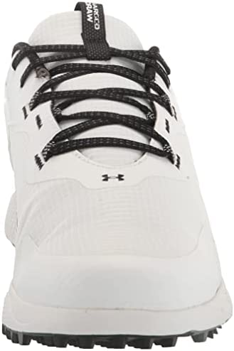 41D18Br uSL. AC  - Under Armour Men's Charged Draw 2 Spikeless Cleat Golf Shoe, (100) White/Black/Black, 10.5