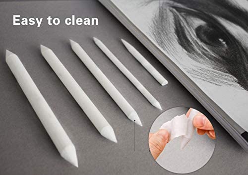 41xTF1ZHuYL. AC  - N NOROCME 12 PCS Blending Stumps and Tortillions Paper Art Blenders with Sandpaper Pencil Sharpener Pointer for Student Artist Charcoal Sketch Drawing Tools