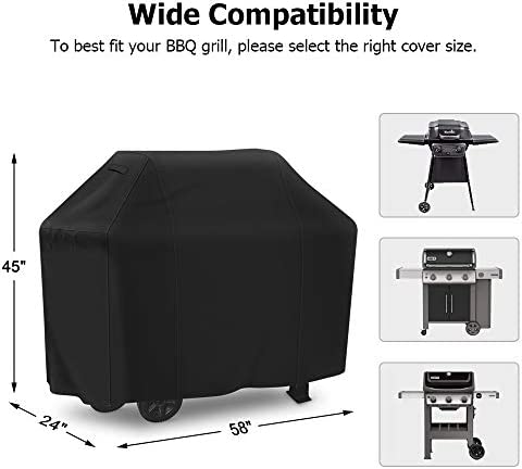 41z1qKV7bTL. AC  - Grill Cover 58 inch, iCOVER Waterproof BBQ Gas Grill Cover, Polyester Easy On/Off, Dustproof Fade Resistant for Weber Char-Broil Nexgrill and More Grills