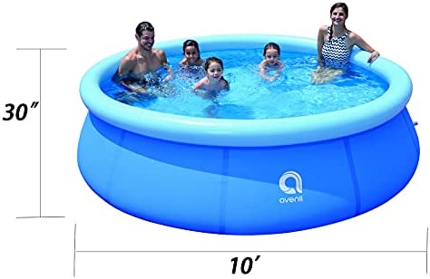 41zNlyWaA S. AC  - 10ft x 30in Inflatable Swimming Pool Outdoor Above Ground Pool,Top Ring Blow Up Pool Easy Set