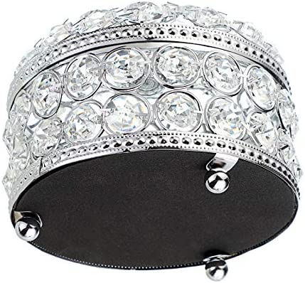 515h oXfAeL. AC  - Hipiwe Crystal Mirrored Jewelry Box - Jewelry Trinket Organizer Treasure Box Home Decor Ring Earrings Necklace Storage Holder Chest Keepsake Box,Birthday for Women Girls, Large