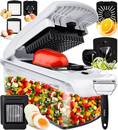 519mOtZOB L. AC  - Fullstar 9-in-1 Deluxe Vegetable Chopper Kitchen Gifts | Onion Chopper & Dicer | Peeler, Spiralizer, Zoodle Maker, Lemon Squeezer, Egg Slicer & Seperator- Ultimate Kitchen Gadget