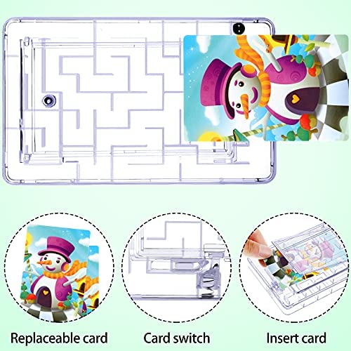 51HKiGalYHS. AC  - 10 Pieces Plastic Puzzle Card Holder Portable Fun Maze Card Box Card Holder Maze Puzzle Intellectual Pinball Machine Game Fun and Challenging for Home Crafts Birthday Party Supplies
