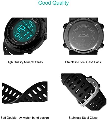 51Kmcq0r04L. AC  - Mens Digital Sports Watch LED Screen Large Face Military Watches for Men Waterproof Casual Luminous Stopwatch Alarm Simple Watch 1167
