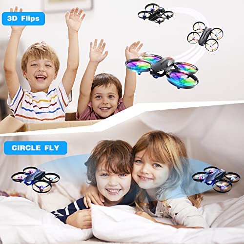 51bGw+uXGUL. AC  - 4DRC V16 Drone with Camera for Kids,1080P FPV Camera Mini RC Quadcopter Beginners Toy with 7 Colors LED Lights,3D Flips,Gesture Selfie,Headless Mode,Altitude Hold,Boys Girls Birthday Gifts,