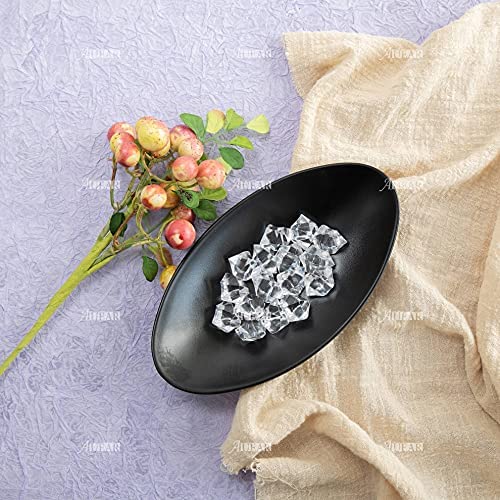 51jgwSyEW7L. AC  - AUEAR, A5 Melamine Trinket Dish Decorative Jewelry Tray Dish Ring Holder Organizer for Jewelry Keys Food Safe Dishware Black (Ship)