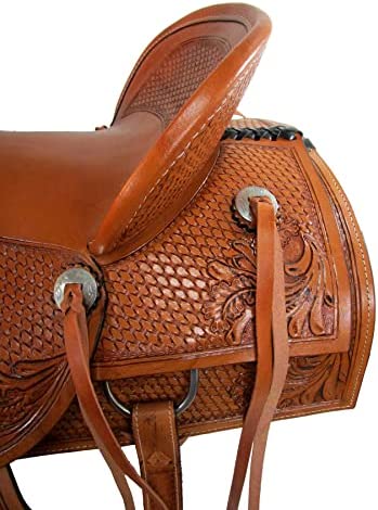 51n4wkwoafL. AC  - Rodeo Western Roping Ranch Premium Tooled Horse Saddle 15 16 17 18 Leather TACK Set FQHB