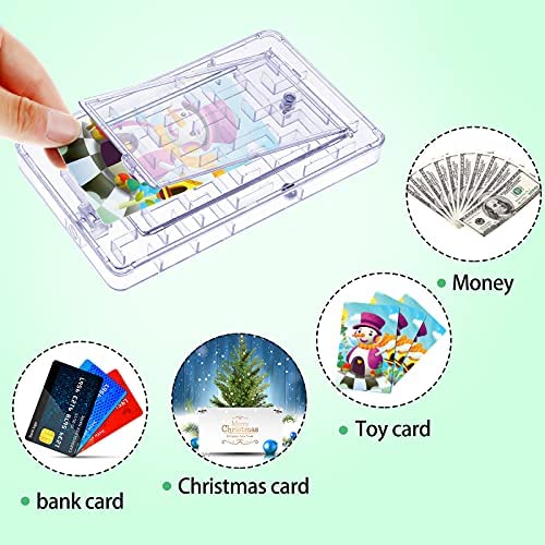 51z6WegMErS. AC  - 10 Pieces Plastic Puzzle Card Holder Portable Fun Maze Card Box Card Holder Maze Puzzle Intellectual Pinball Machine Game Fun and Challenging for Home Crafts Birthday Party Supplies