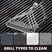 78c52ce6 e105 447d 8a59 967e7bc90825.  CR0,0,300,300 PT0 SX220 V1    - Grill Brush for Outdoor Grill, Bristle Free & Wire Combined BBQ Brush for Grill Cleaning Including Grill Scraper, Safe 17" Stainless Steel BBQ Accessories Grill Cleaner Brush, Awesome Gifts for Men