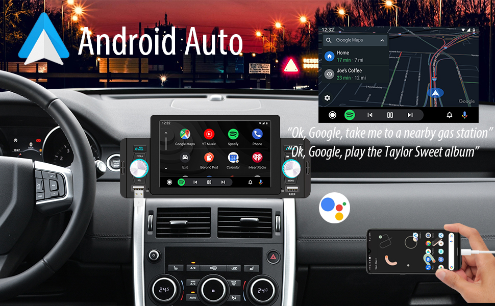 7f58ec12 3e1a 4cc6 b852 071bd5ef7f96.  CR0,0,970,600 PT0 SX970 V1    - 5 Inch Single Din Car Stereo Built-in Apple CarPlay/Android Auto/Mirror-Link, Touchscreen Radio Receiver with Bluetooth 5.1 Handsfree and 12LED HD Backup Camera, FM USB Audio Video Player