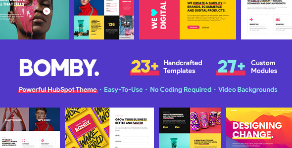 bomby preview hubspot.  large preview - Bomby - Creative Multi-Purpose HubSpot Theme