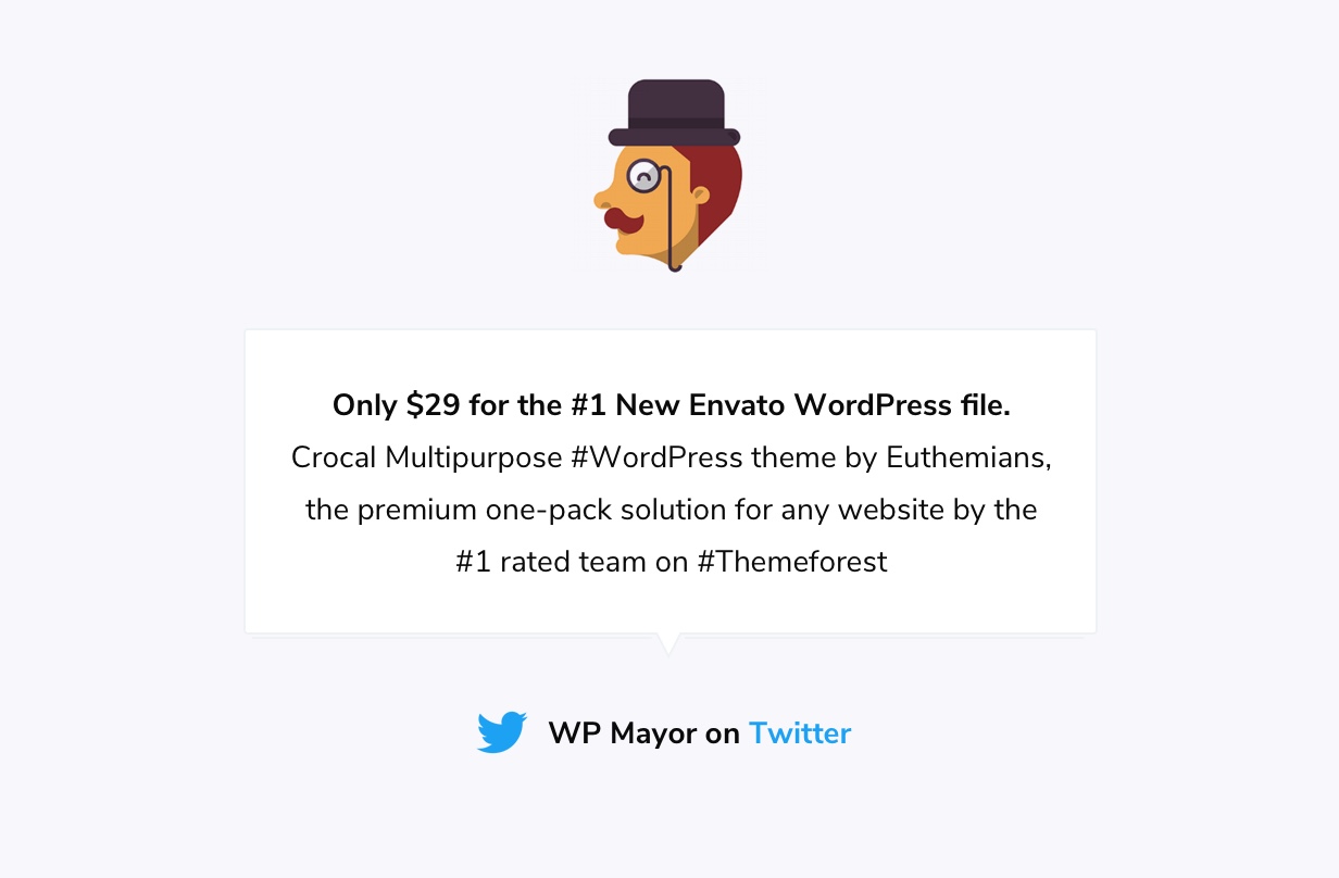crocal wp mayor tweet - Crocal - Responsive Multi-Purpose WordPress Theme