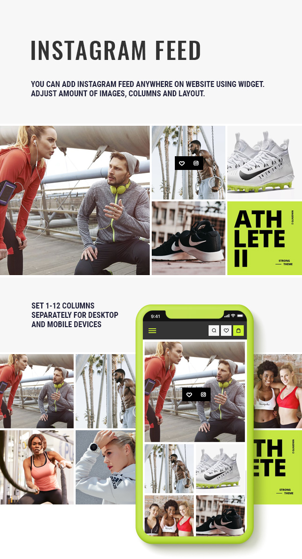 instagram feed - Athlete2 - Strong Magento 2 Theme