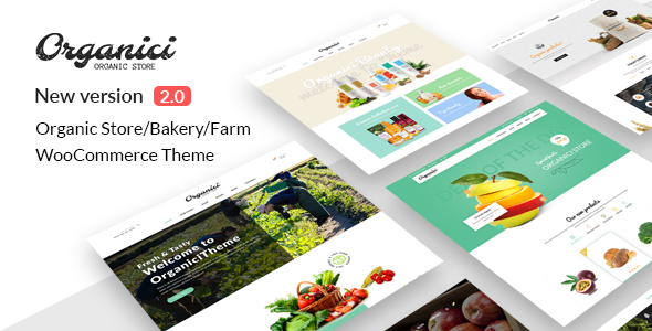 organici preview.  large preview - Organici - Organic Store & Bakery WooCommerce Theme