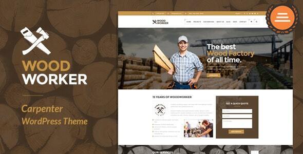 woodworker.  large preview - WoodWorker - Carpenter Handy Service WordPress Theme