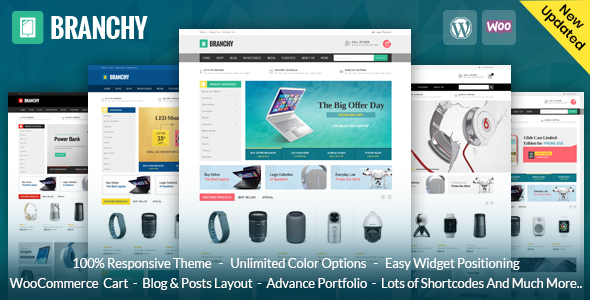00 Themepreview.  large preview - Branchy - WooCommerce Responsive Theme