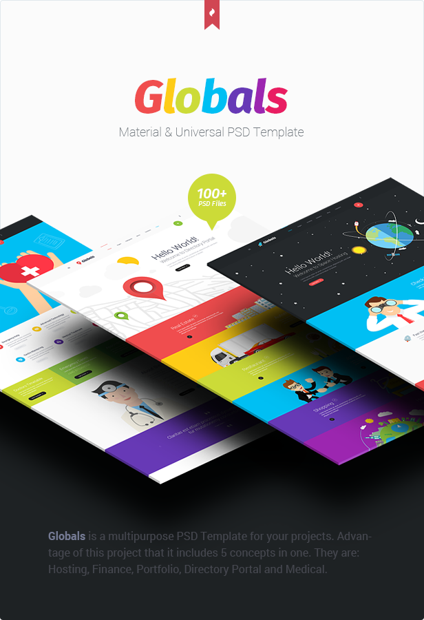 Globals - Material & Universal PSD Template - 3