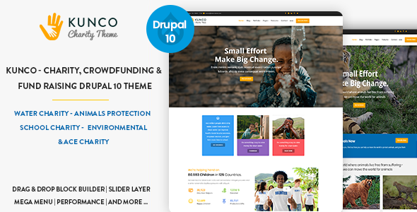 01 preview.  large preview - Kunco - Charity, Crowdfunding & Fund Raising Drupal 10 Theme