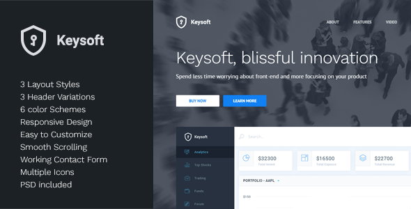 01 preview1.  large preview - KeySoft - Software Landing Page