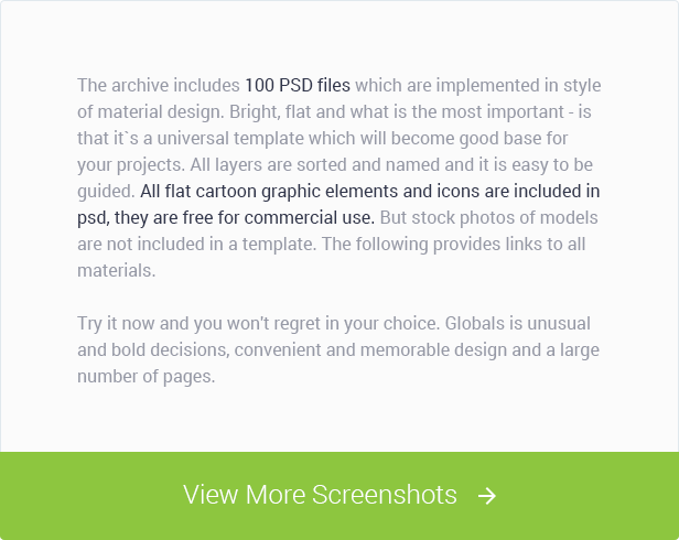 Globals - Material & Universal PSD Template - 4