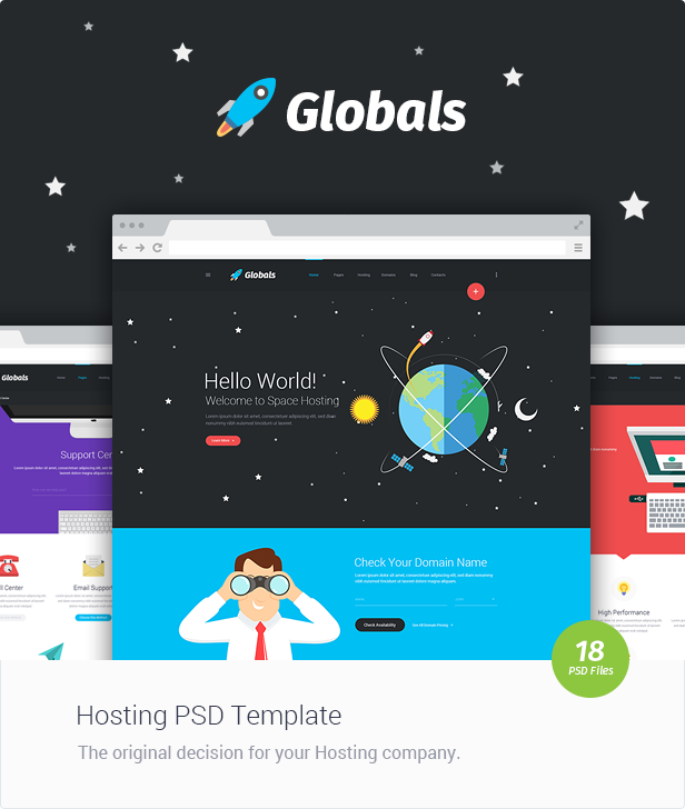 Globals - Material & Universal PSD Template - 6