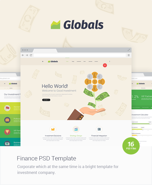 Globals - Material & Universal PSD Template - 7