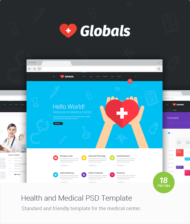 Globals - Material & Universal PSD Template - 10