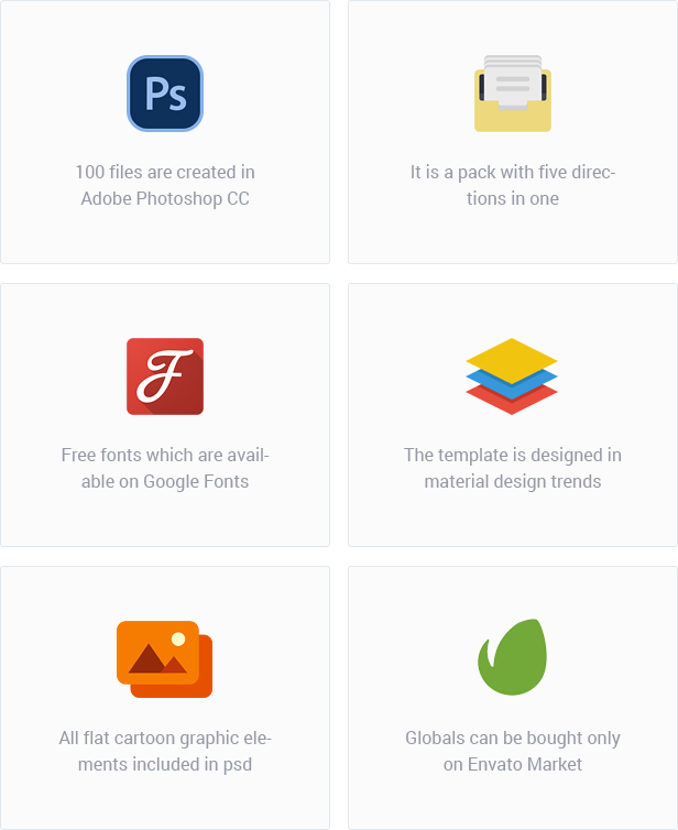 Globals - Material & Universal PSD Template - 11