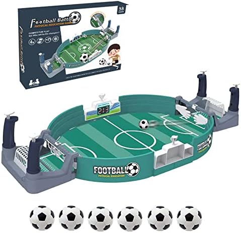 XIRHIYO Football Table Interactive Game, Mini Tabletop Soccer Pinball Games, Family Sports Board Game, Exercise Children Agility and Social Skills(Large)