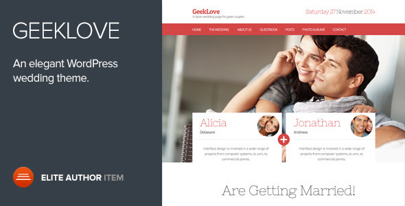 GeekLove – A Responsive WordPress Wedding Theme