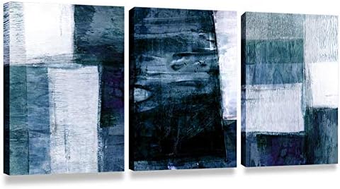 1687621090 41LxyNdRx9L. AC  - Kaupuar 3 Pieces Canvas Wall Art-Gray Blue Abstract Art Painting-Modern Canvas Artwork Wall Decor Ready to Hang 12''x16'', 3 Pieces