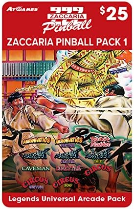 1687664344 51q97ggr3WL. AC  - Zaccaria Pinball Pack 1 Game Card for All Legends Arcade Machines, Download and Play 11 Zaccaria Pinball Games Including Aerobatics, Beast Master, Blackbelt, Caveman, Cine Star, and Circus