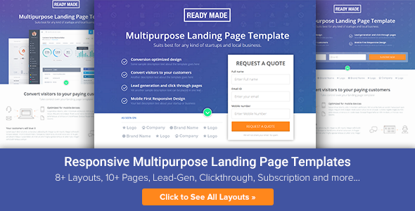 590x300.  large preview - Multipurpose Landing Page Template - ReadyMade