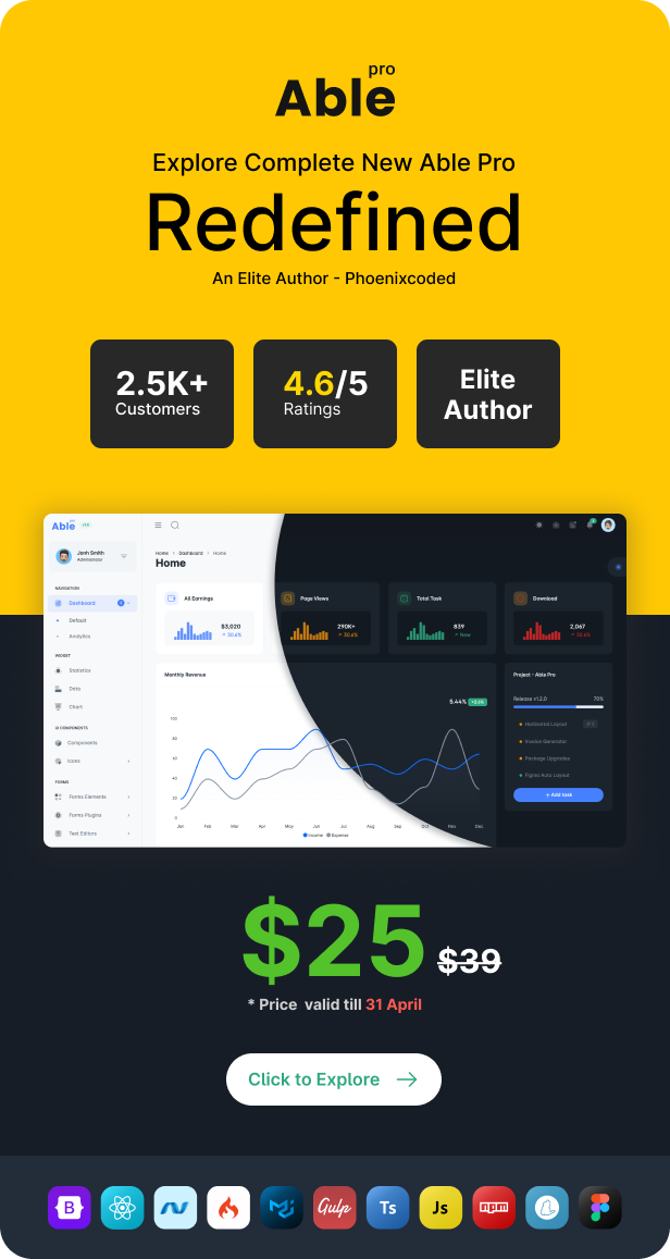 Dasho Bootstrap Admin Template - 1