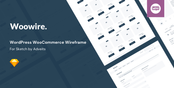 01 Woowire.  large preview - Woowire - WordPress WooCommerce Wireframe for Sketch
